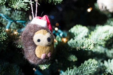 This handmade cutie fits perfectly into my woodland-themed tree